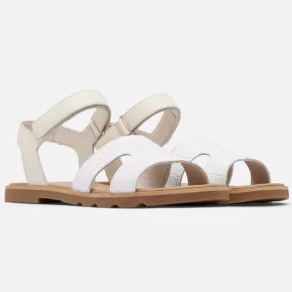 NEW Sorel Ella III Ankle Strap Sandals - Suede Chalk, Gum  For Women 252 - Picture 1 of 9